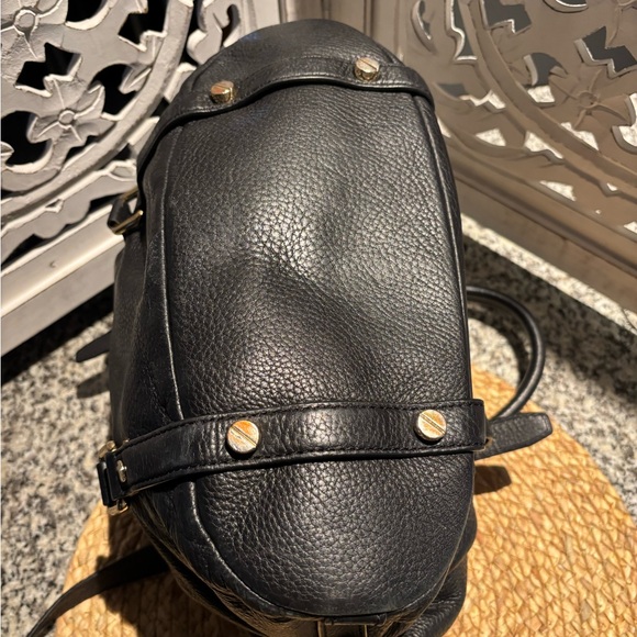 Michael Kors Black Leather Satchel Gold Accents With Wallet - Picture 11 of 16